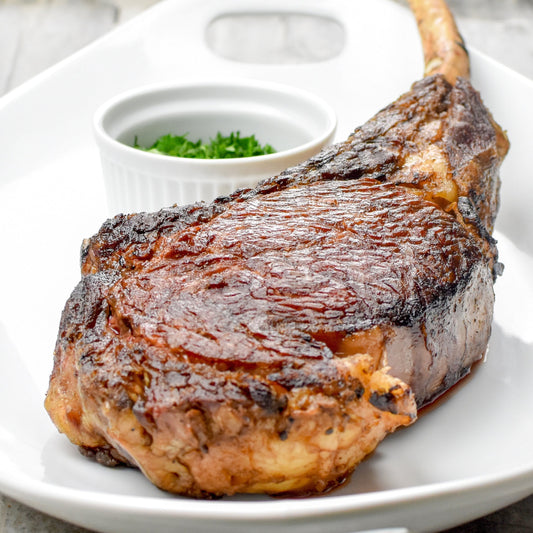 The Patio Daddy-O USDA Prime Dry Aged Prime Tomahawk Chop Box Black Garlic and Truffle