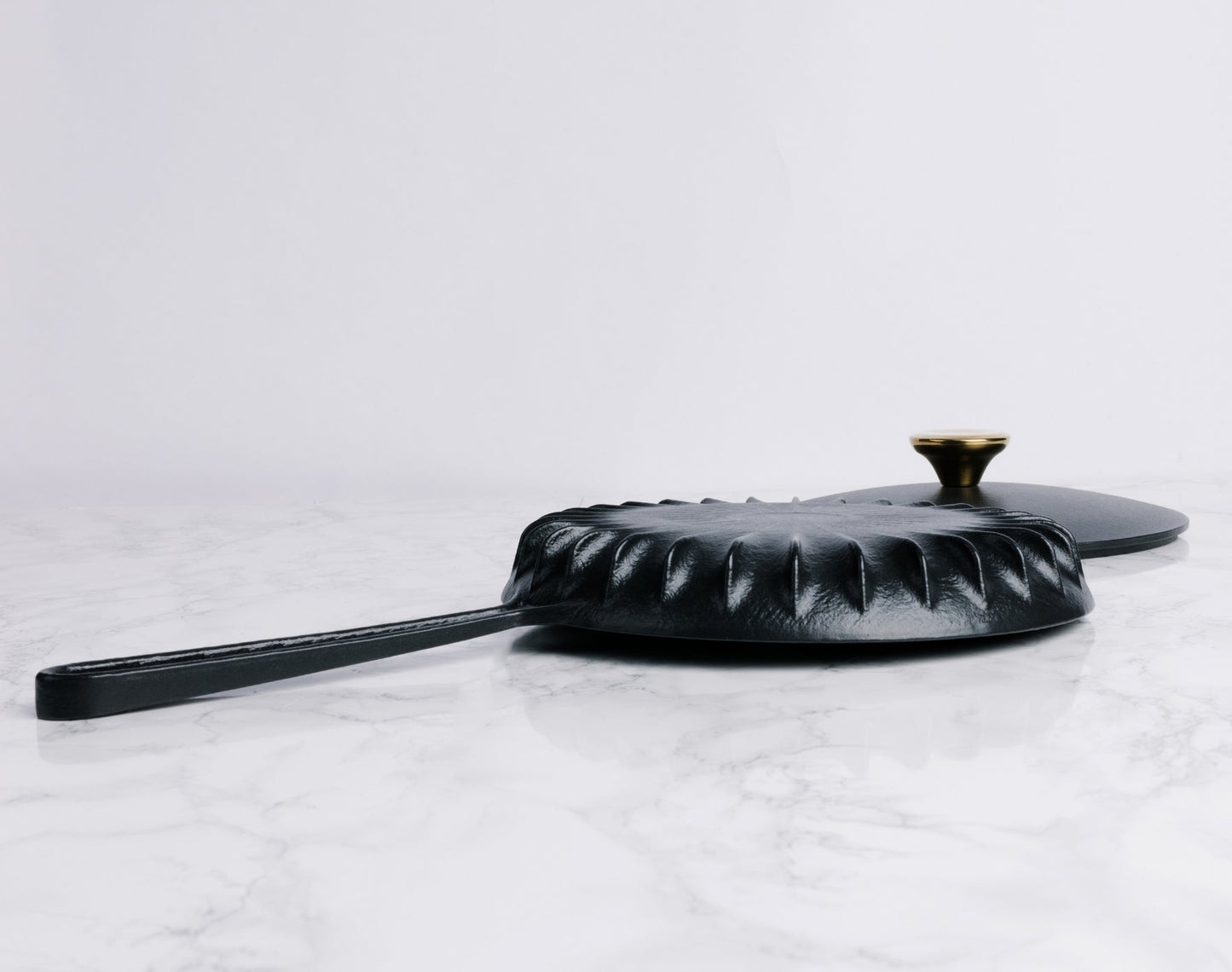 FIREUP Rapid Heat Enameled Cast Iron Caviar Black Frying Pan, 10 In.