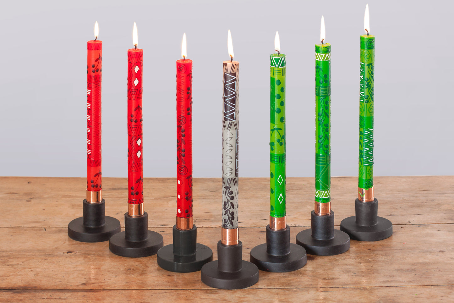 Kwanzaa Painted Candle Taper Collection