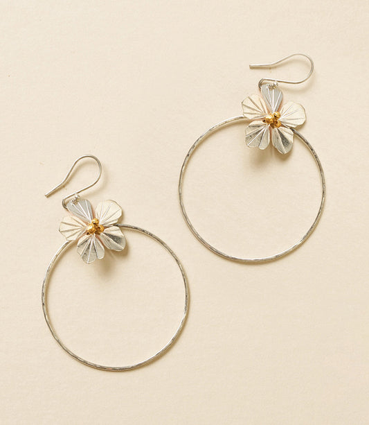 Sayuri Flower Hoop Earrings