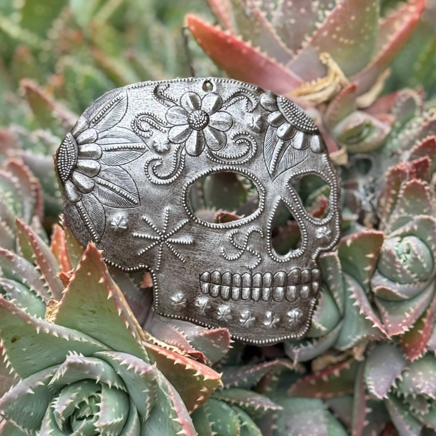Haitian Handmade Metal Skull Ornament – Fair Trade