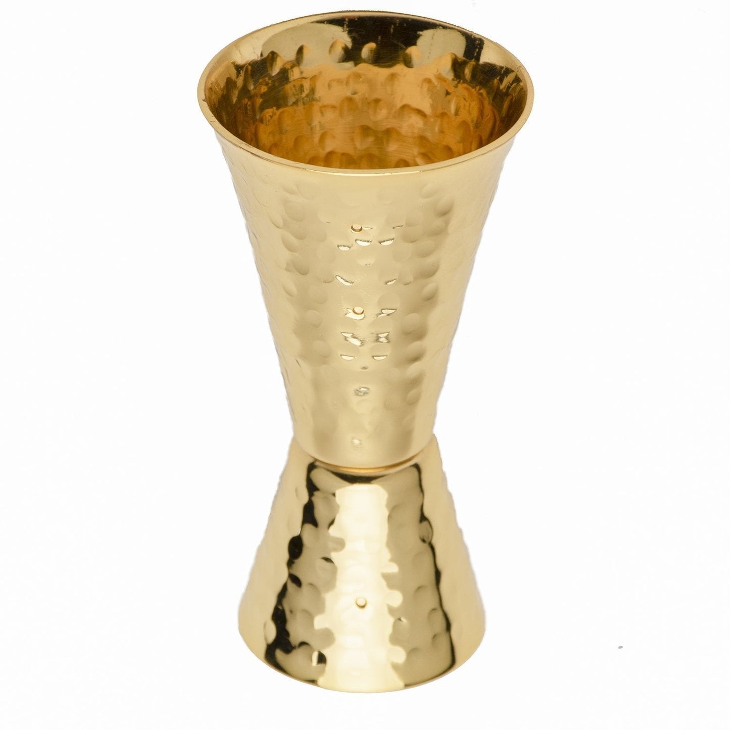 24K Gold Plate Hammered Solid Copper Jigger