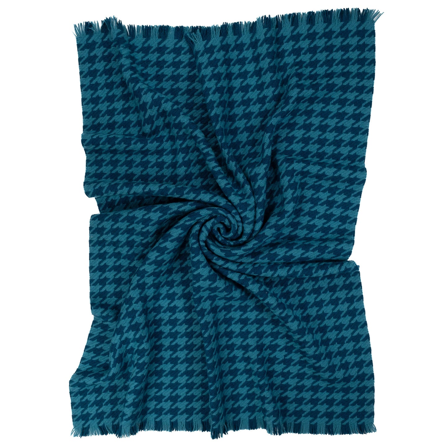 Southampton Home Naturally Weighted Houndstooth Throw ~ Teal ~