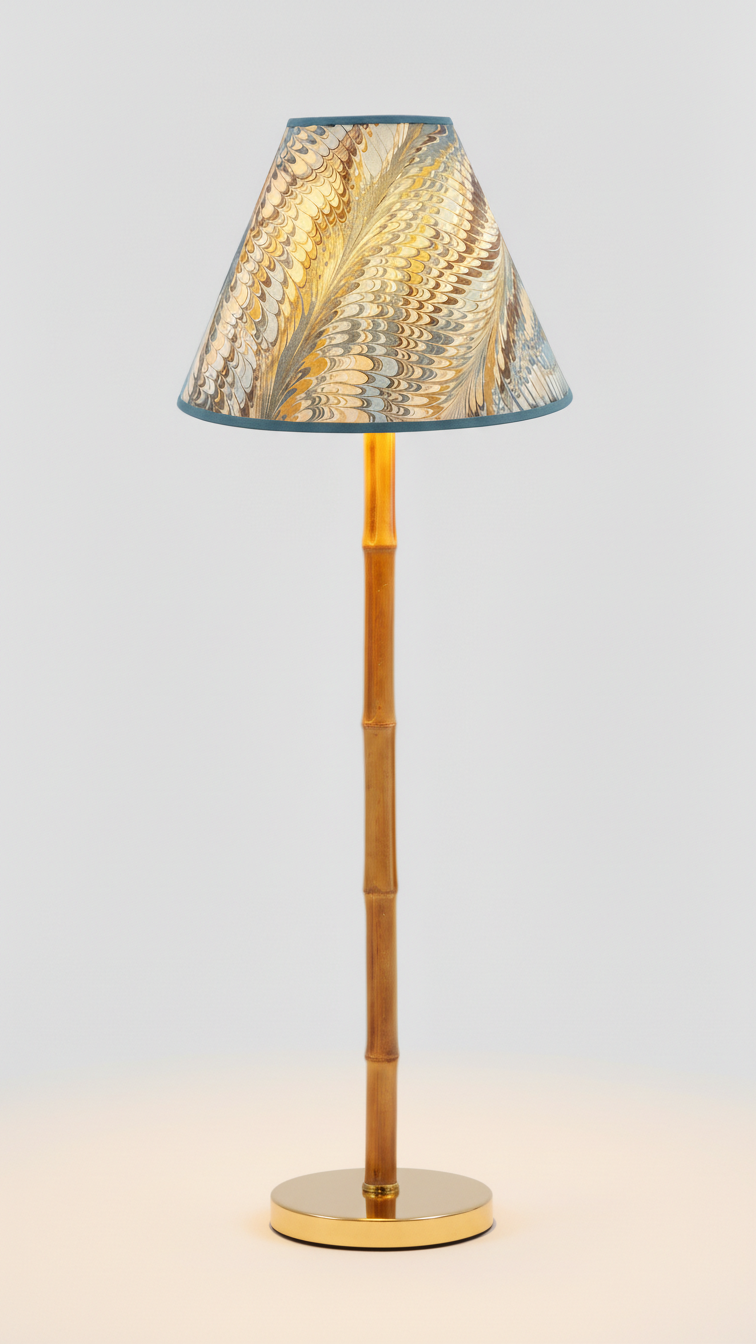 16" Empire Lampshade —  Hand-Marbled
