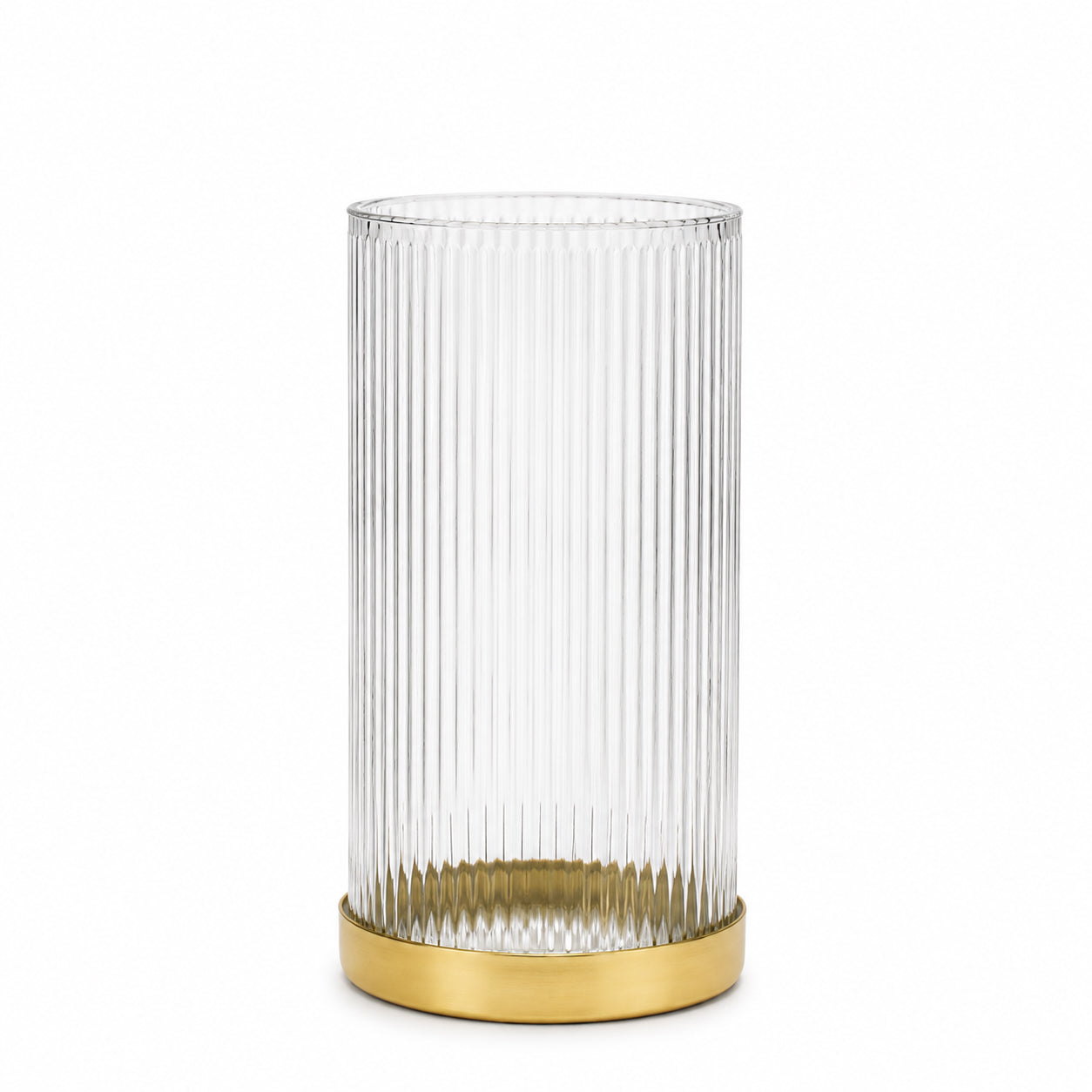 Fluted Glass Vase/Planter, Tall
