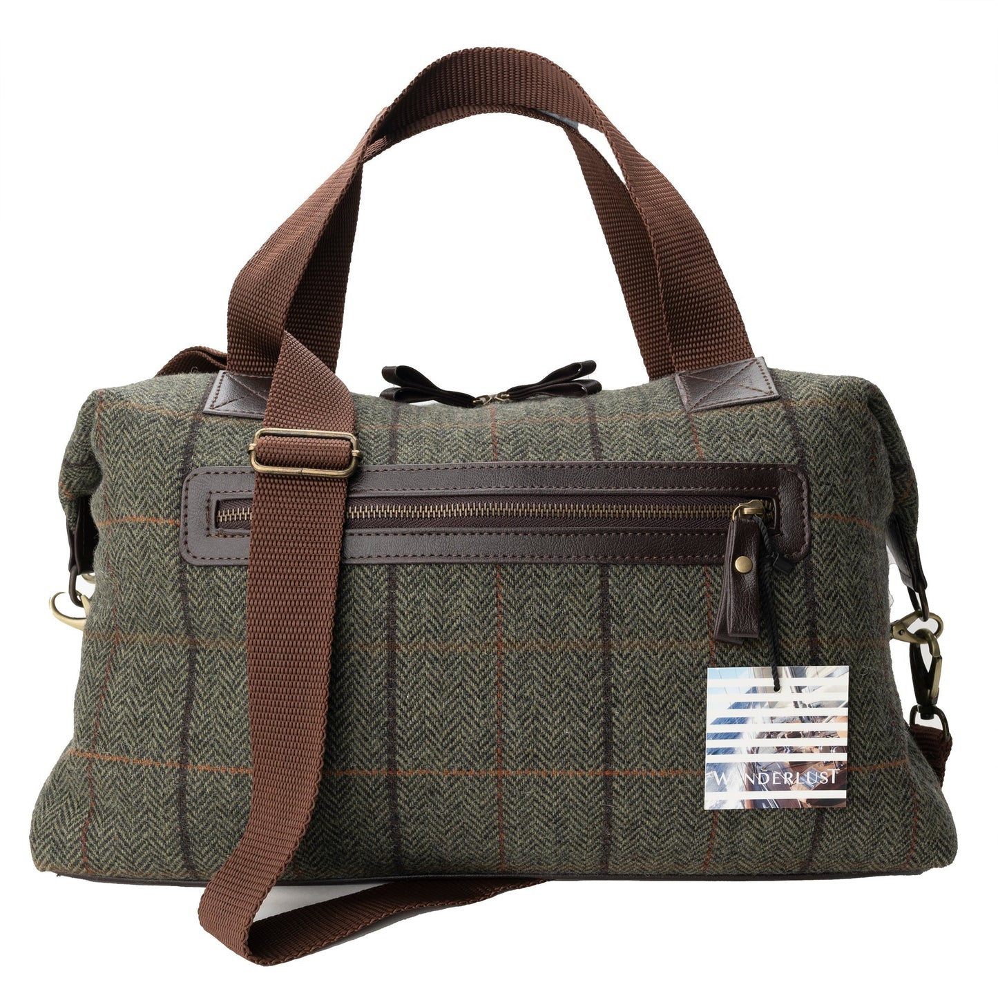 Wanderlust Highland Tweeds Weekender Bag - Olive