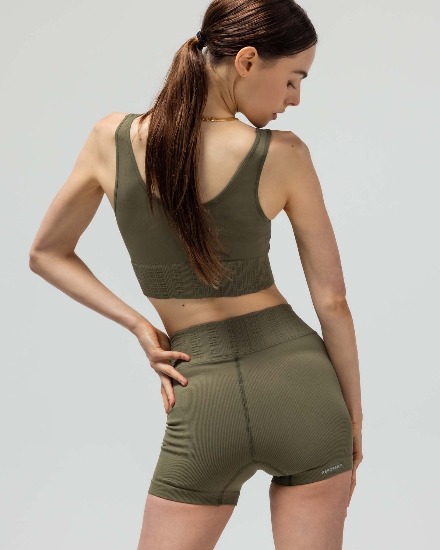 RIBBED BIKER SHORT