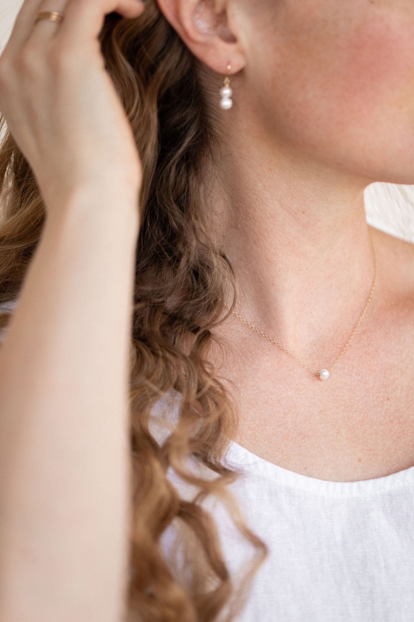 Grit Pearl Necklace | Gold Fill