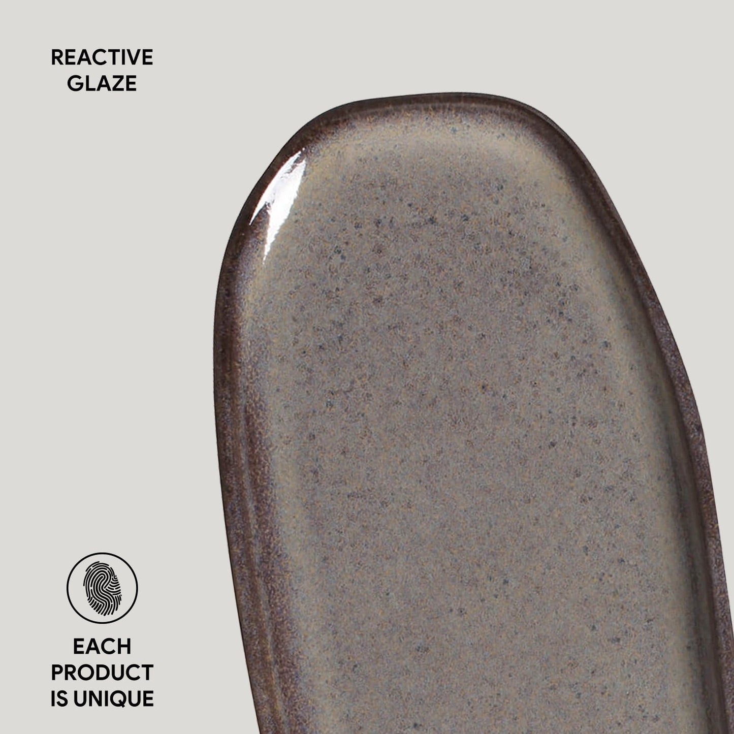 Shallow Organic Oval Platter Small Set of 4