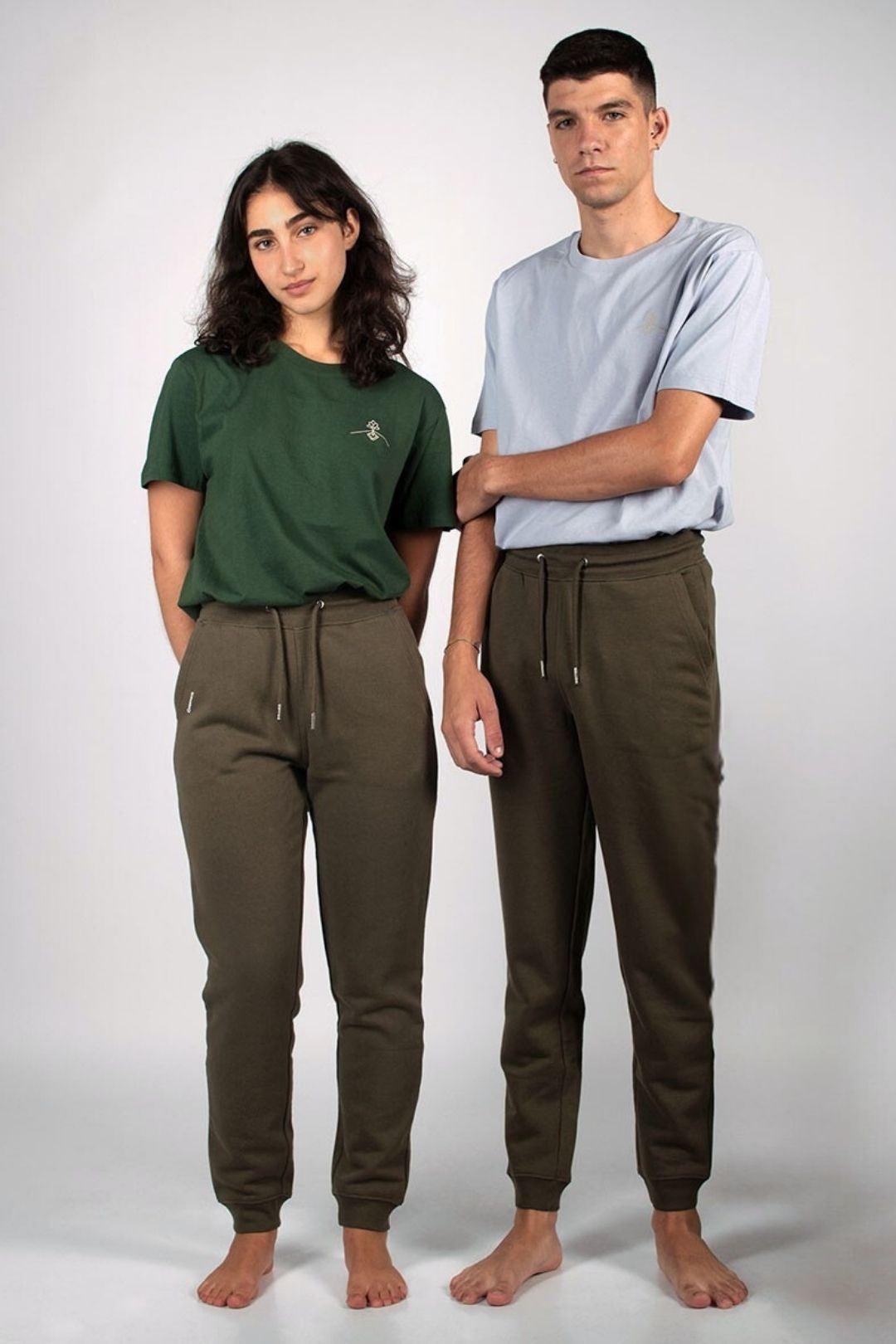 Pantalón algodón orgánico - Verde Tostado