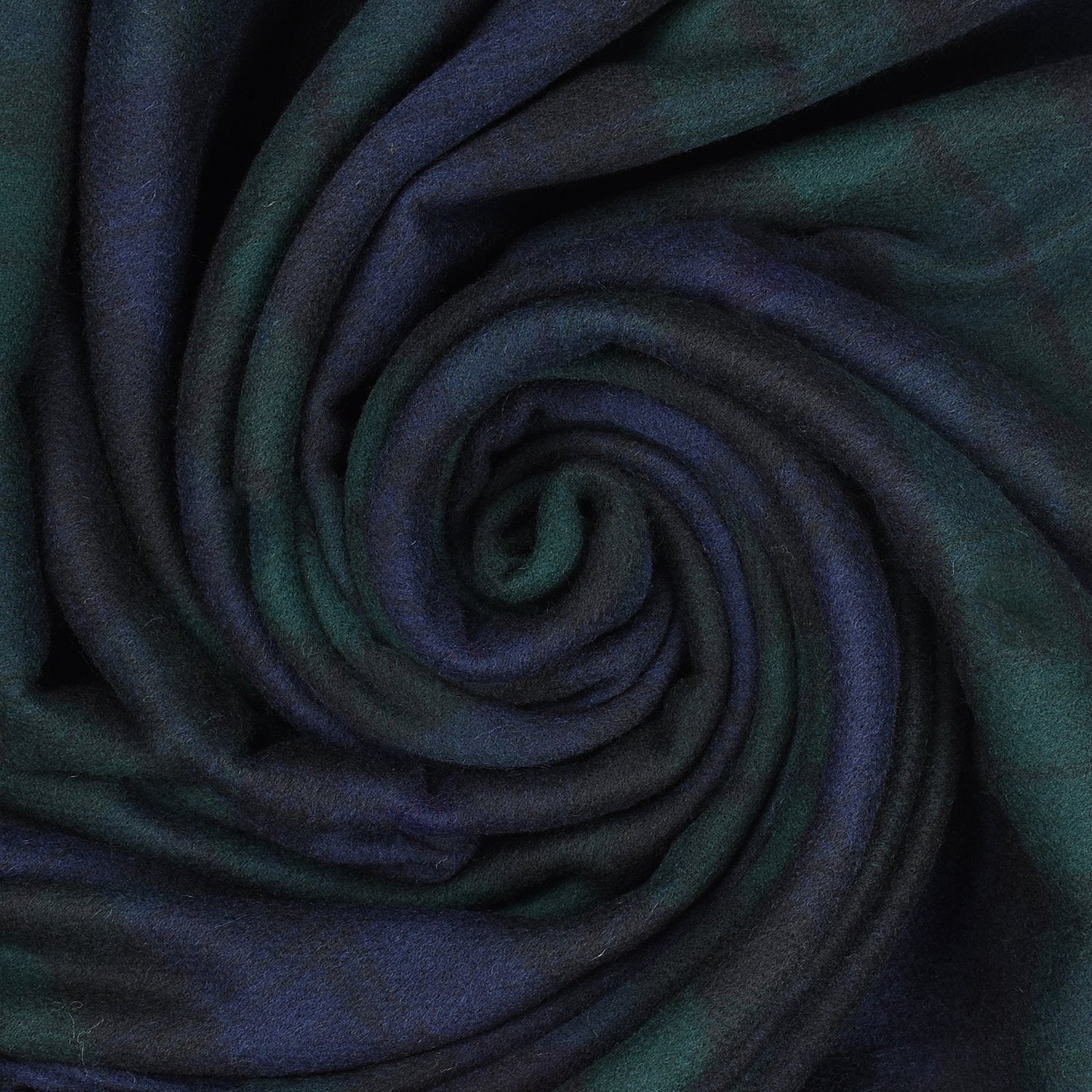 Prince of Scots Highland Tartan Tweed  Merino Wool Throw - Black Watch