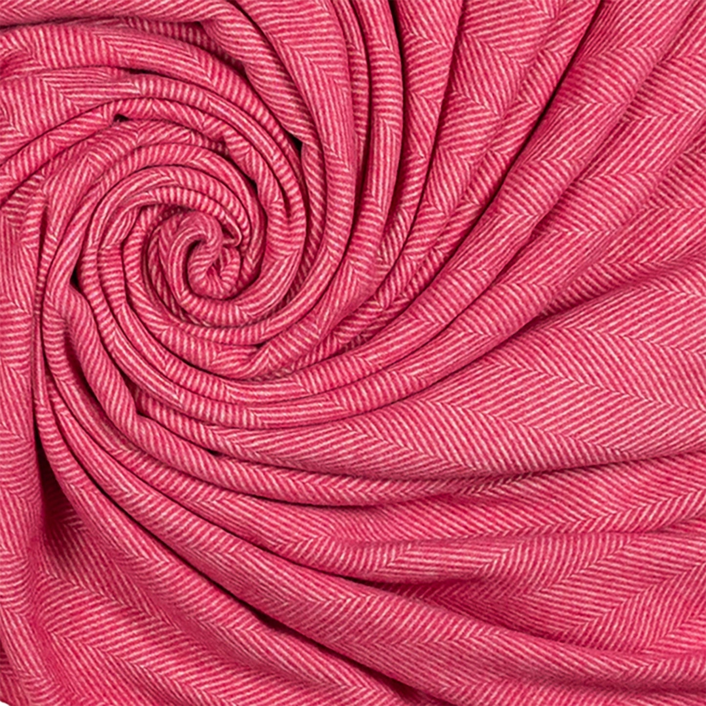 Southampton Home Merino Wool Herringbone Throw - Pink