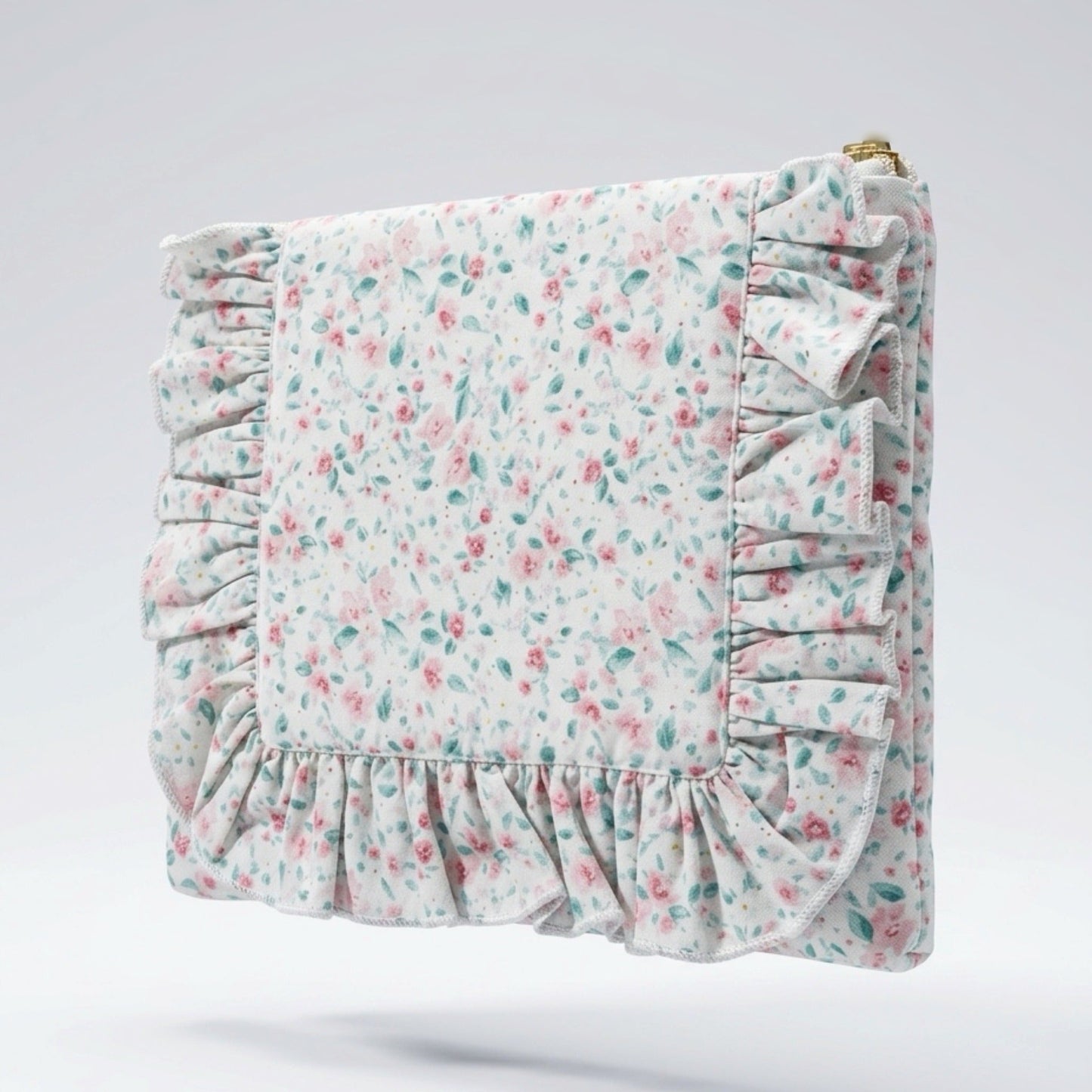 Pastel Confetti | Timeless Floral Ruffle Zipper
