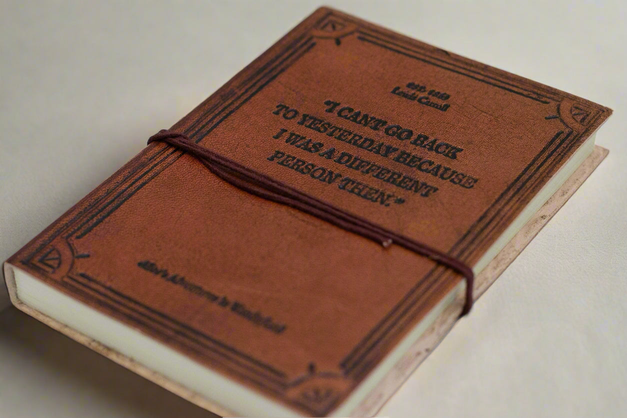 Alice In Wonderland Leather Journal
