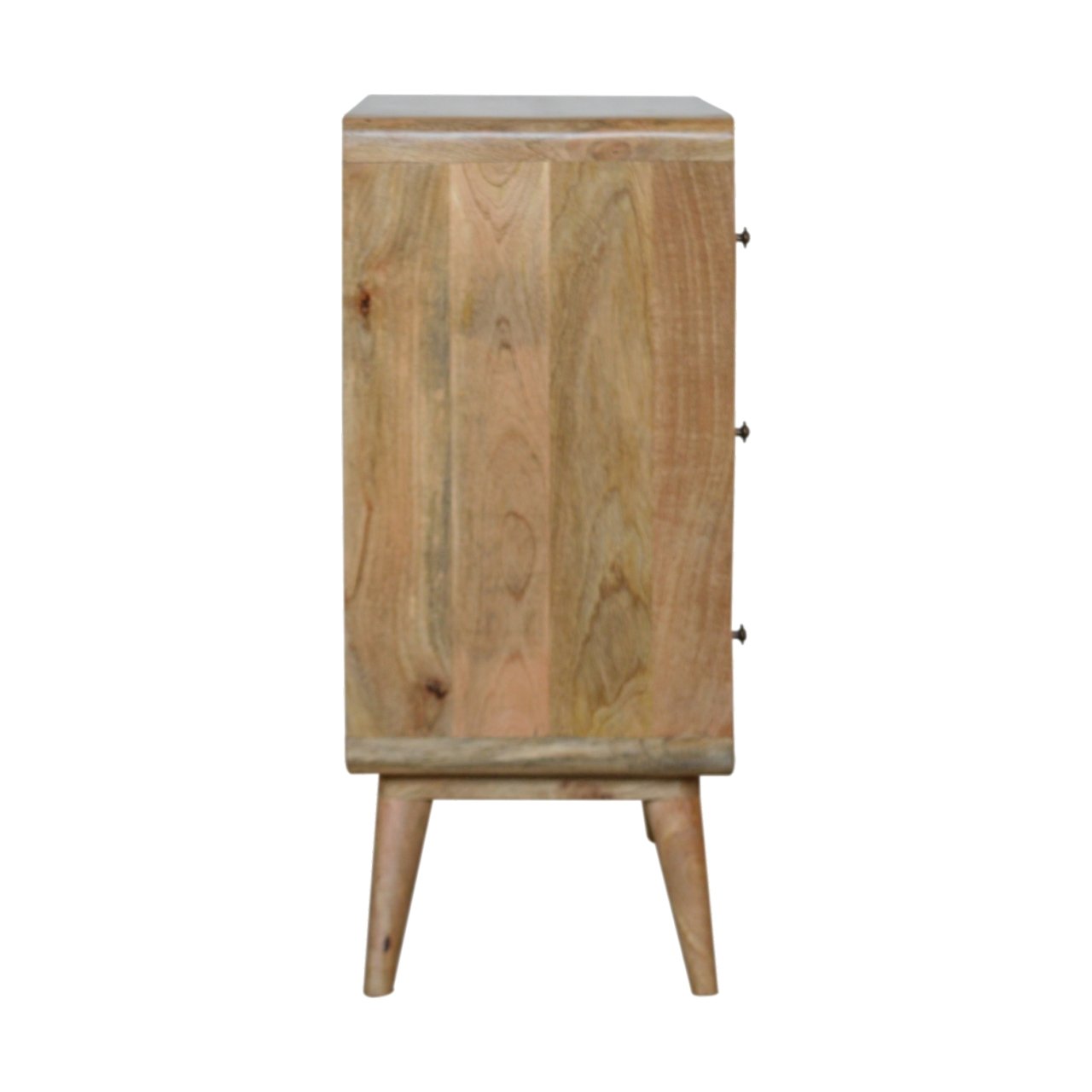 Curved Oak-ish Chest, 3-Drawers