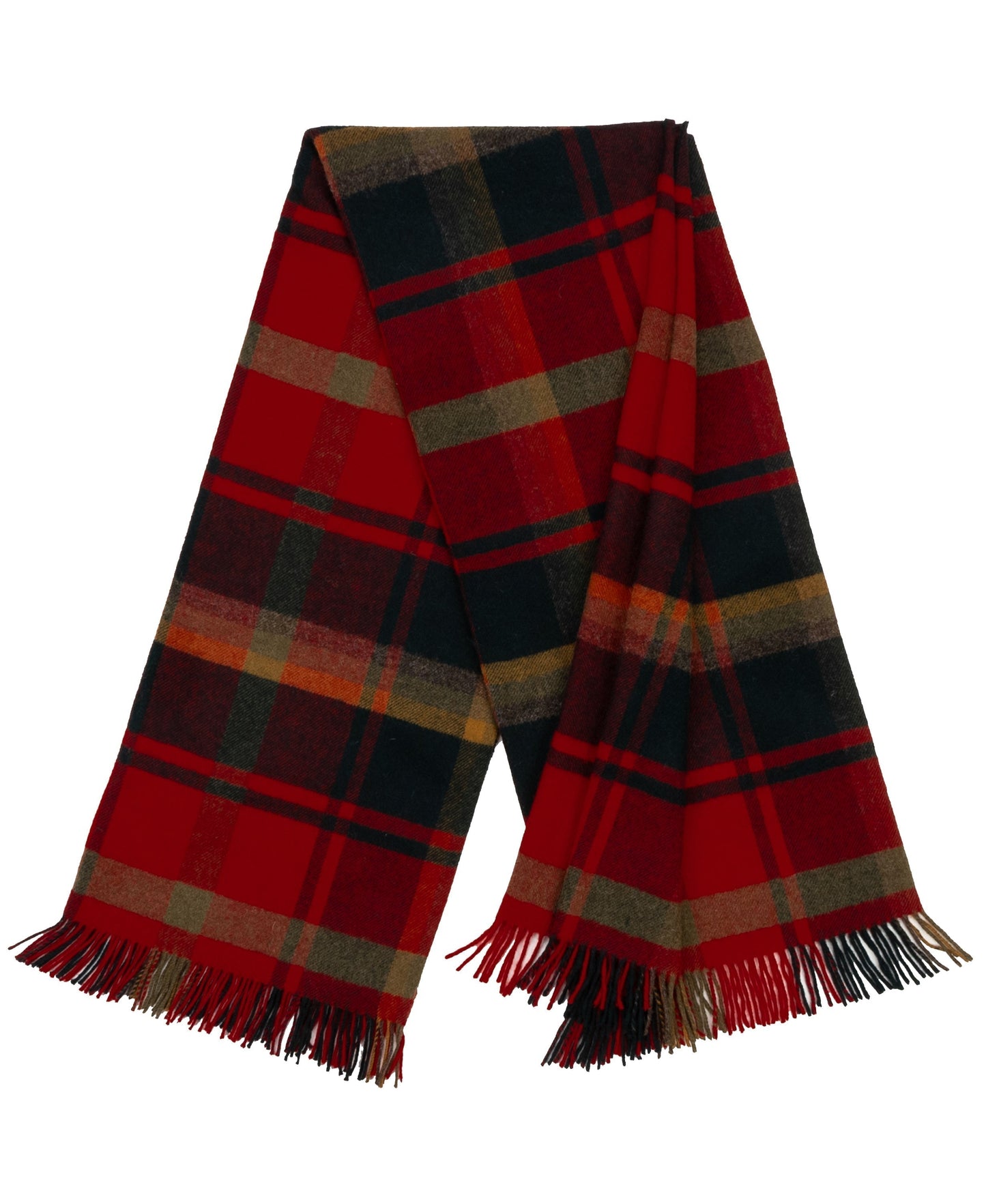 Highland Tweeds Shetland Lambswool Throw - Red Maple