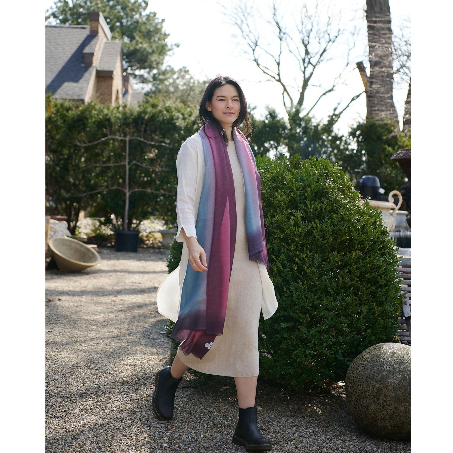 Iris Cashmere Merino Handloom Scarf