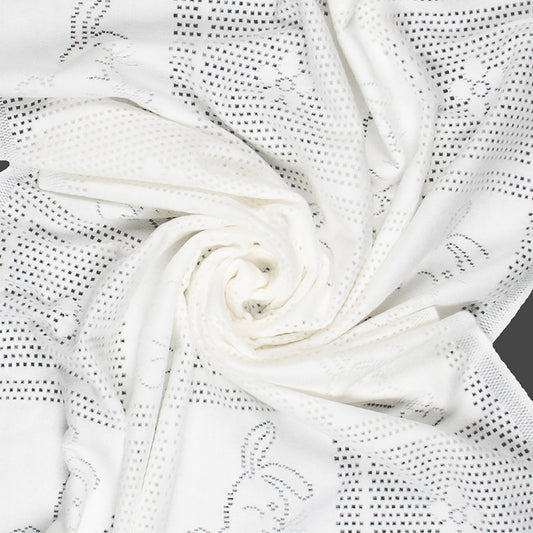 Southampton Home Lace Weave Bunny Baby Blanket ~ White ~