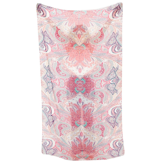 Paisley Fringe Georgette Scarf - Multi