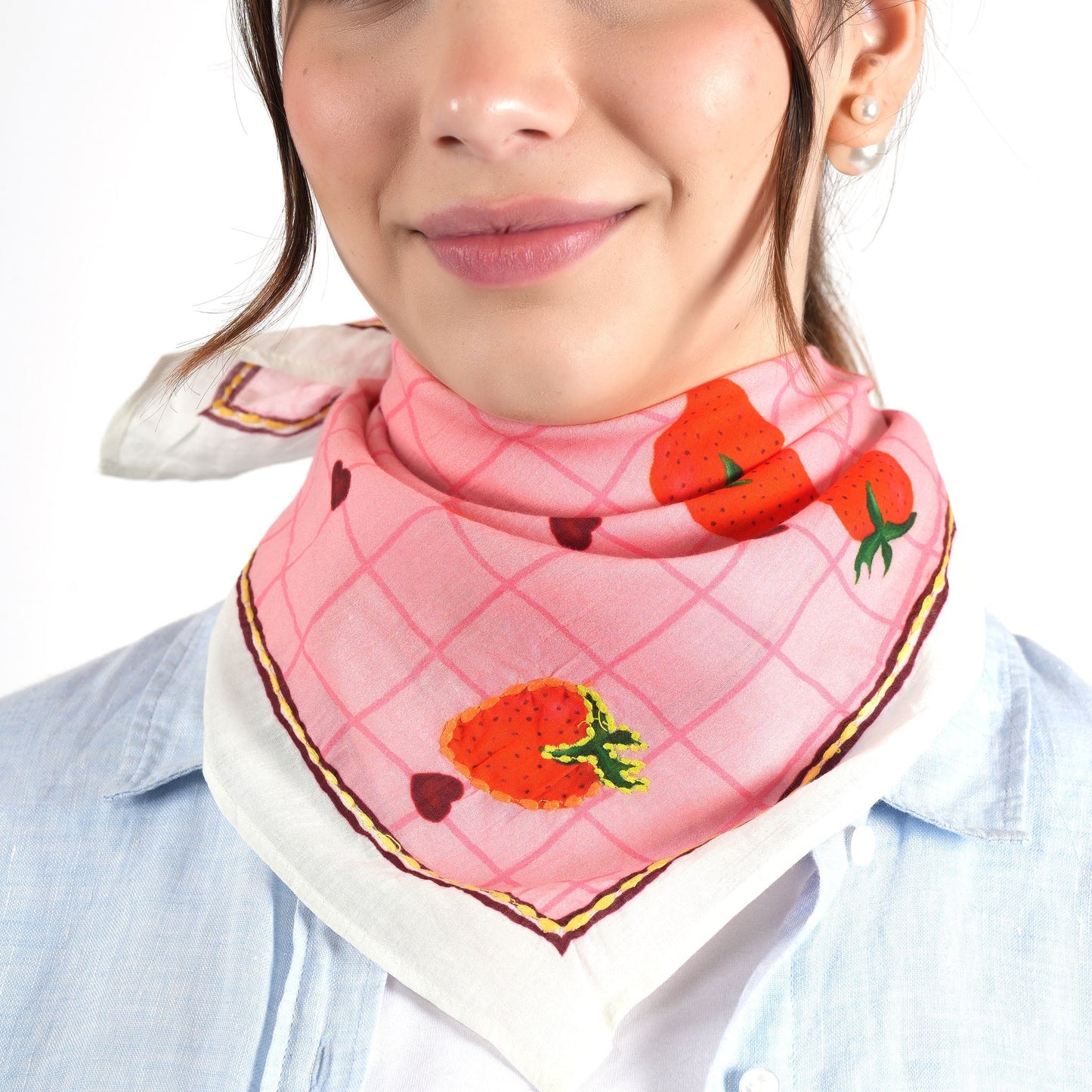 Strawberry Sweetheart Bandana - Pink