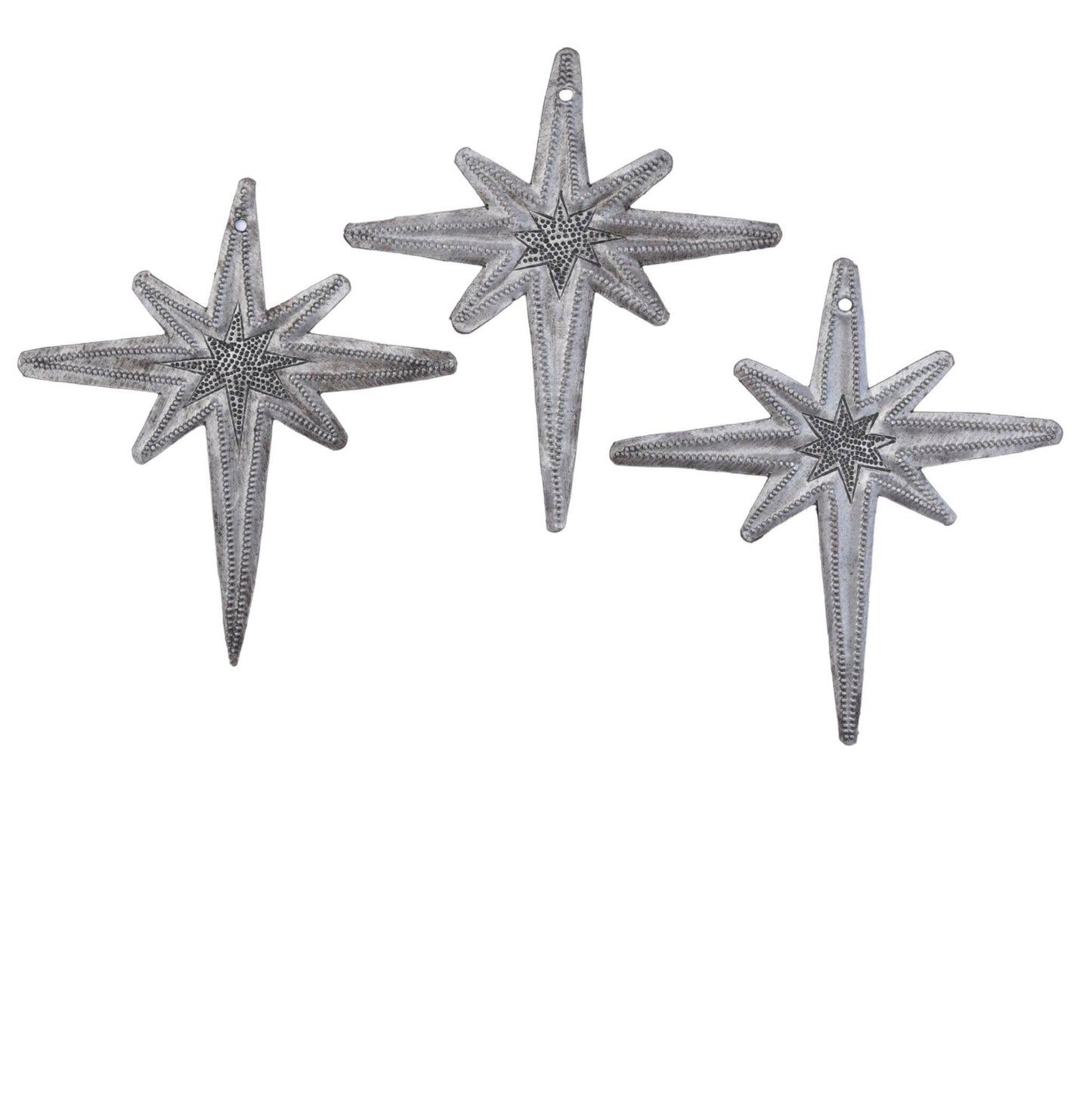 Handmade Recycled Steel Star Ornaments