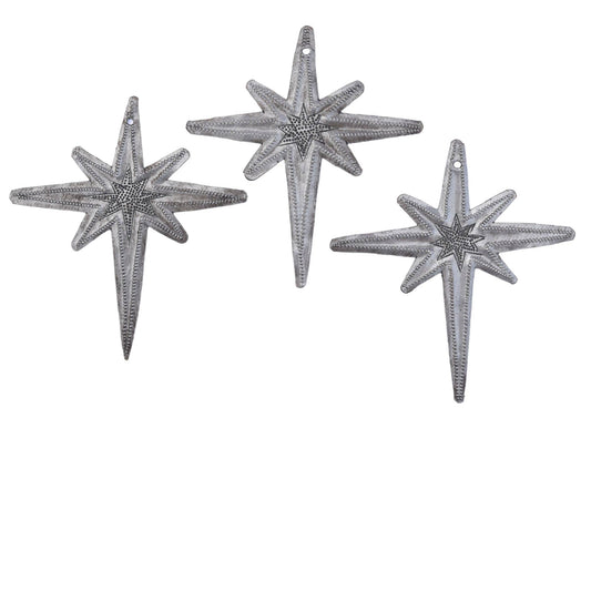 Handmade Recycled Steel Star Ornaments