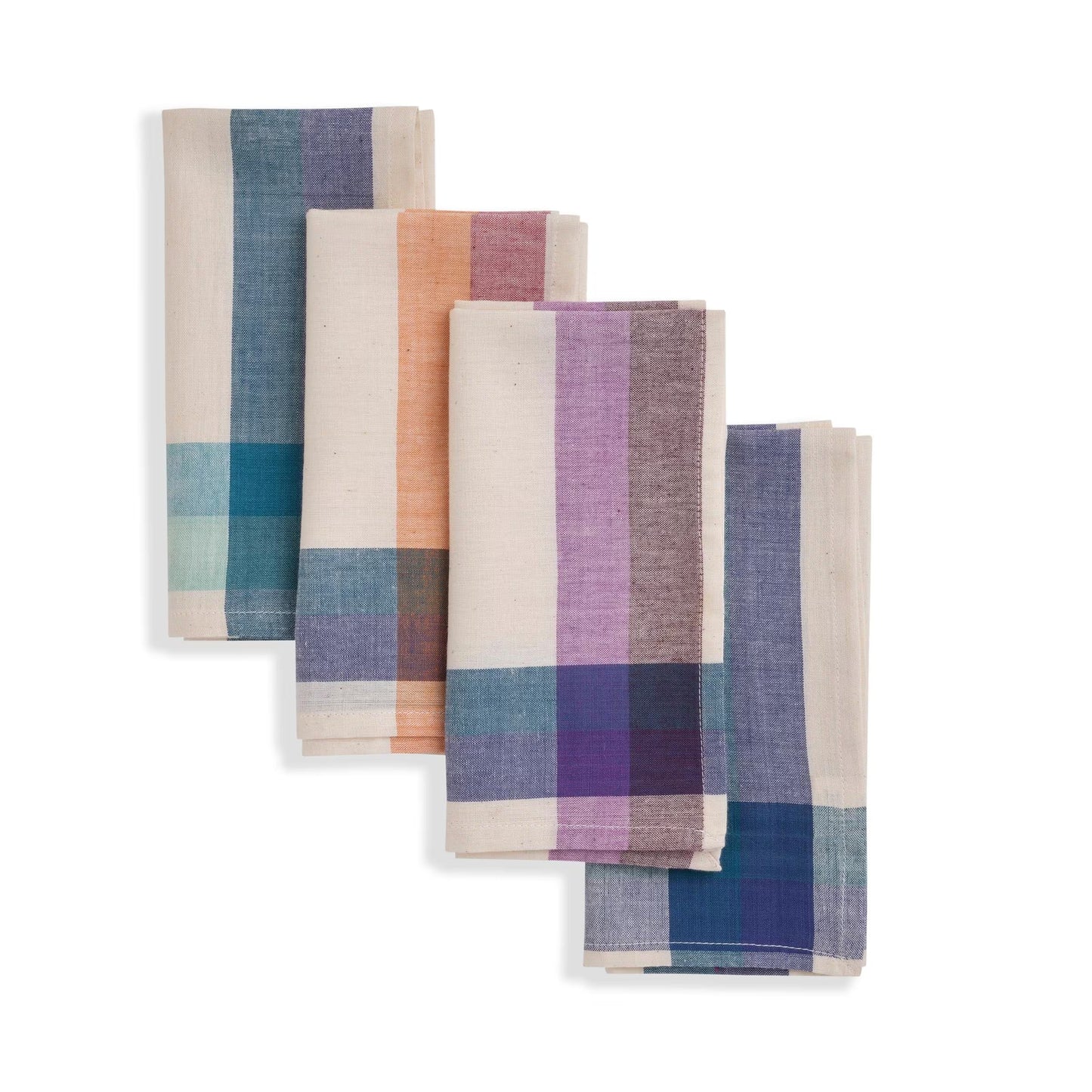Handwoven Cotton Napkins, Set of 4 | 16" × 16" | Fair Trade | Harmonic