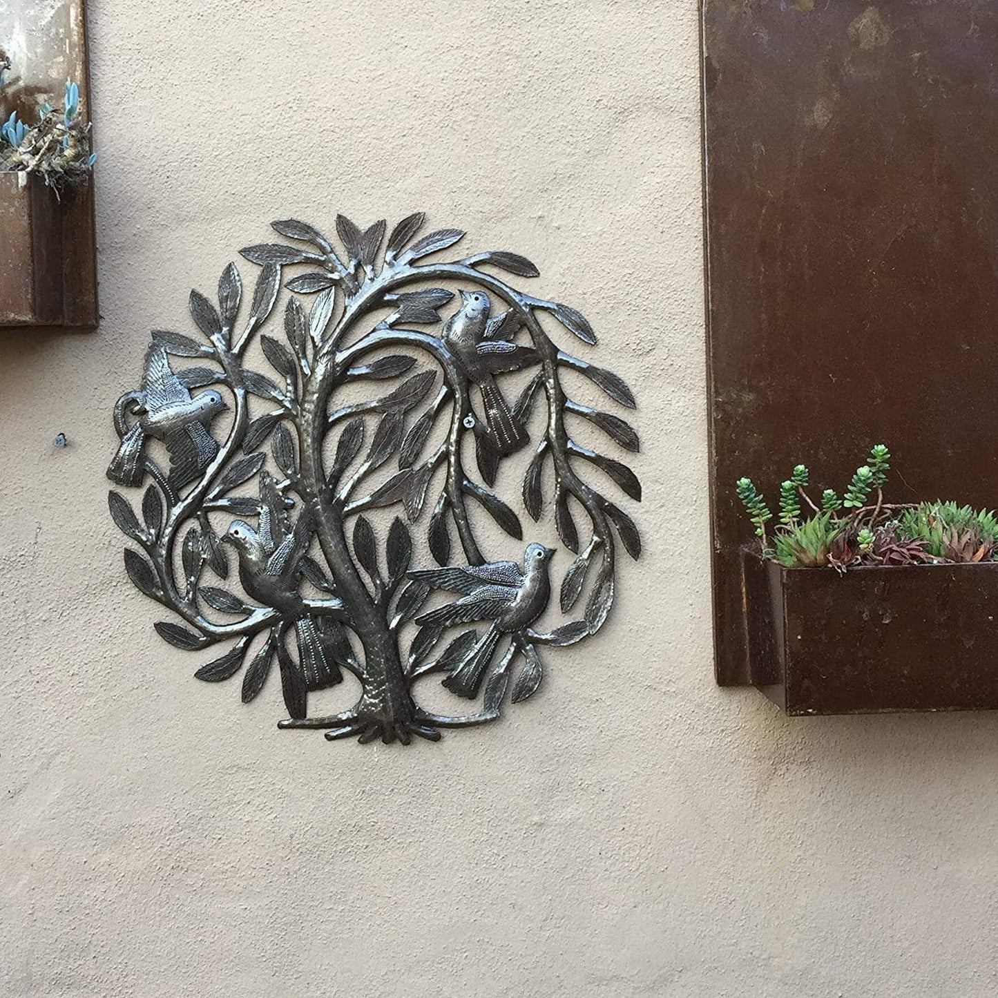 15" Leaving the Nest Tree of Life, Metal Wall Art, Spring