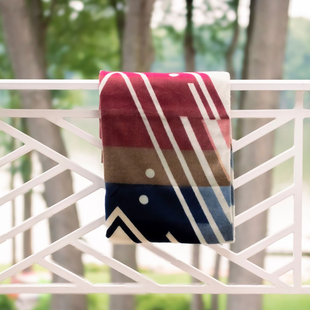 Yachana Collection - Chevron Red Blue Peach Brown