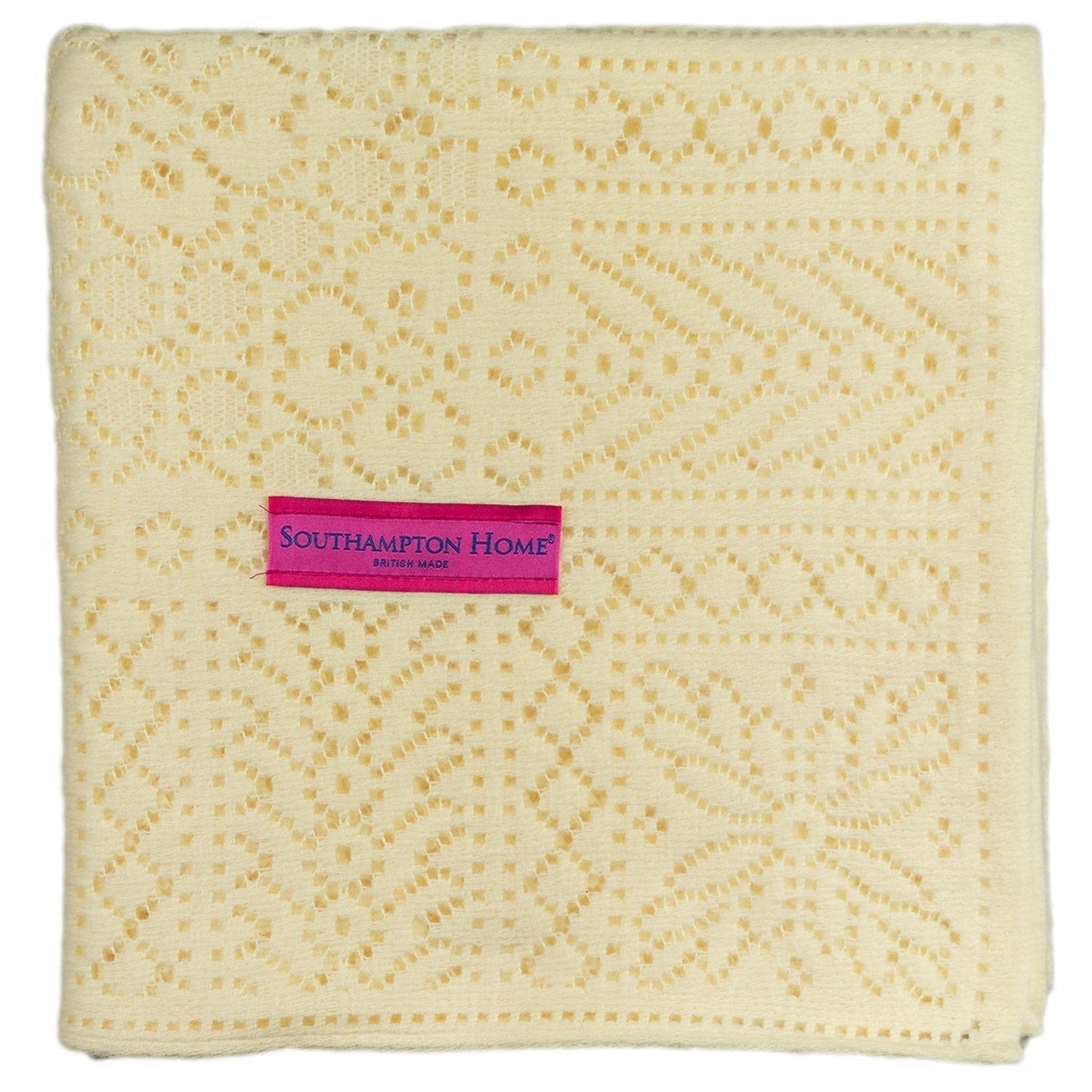 Southampton Home Lace Weave Baby Shawl - Yellow