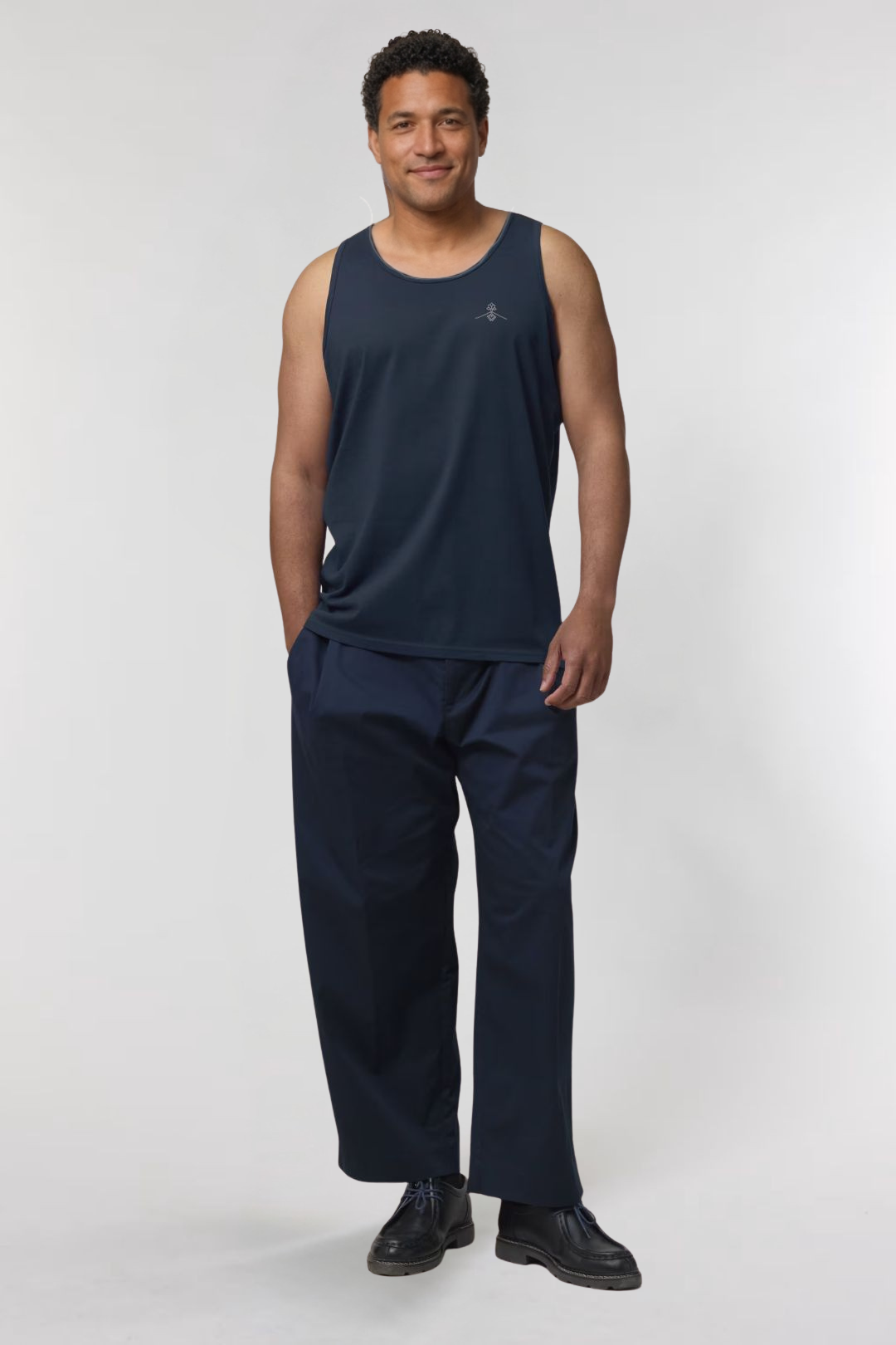 Camiseta tirantes orgánica - Azul Marino