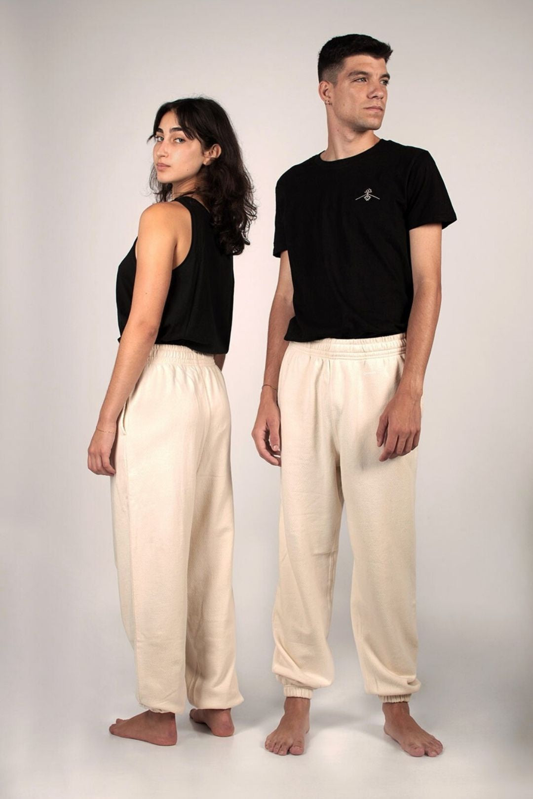 Joggers algodón orgánico - Crema