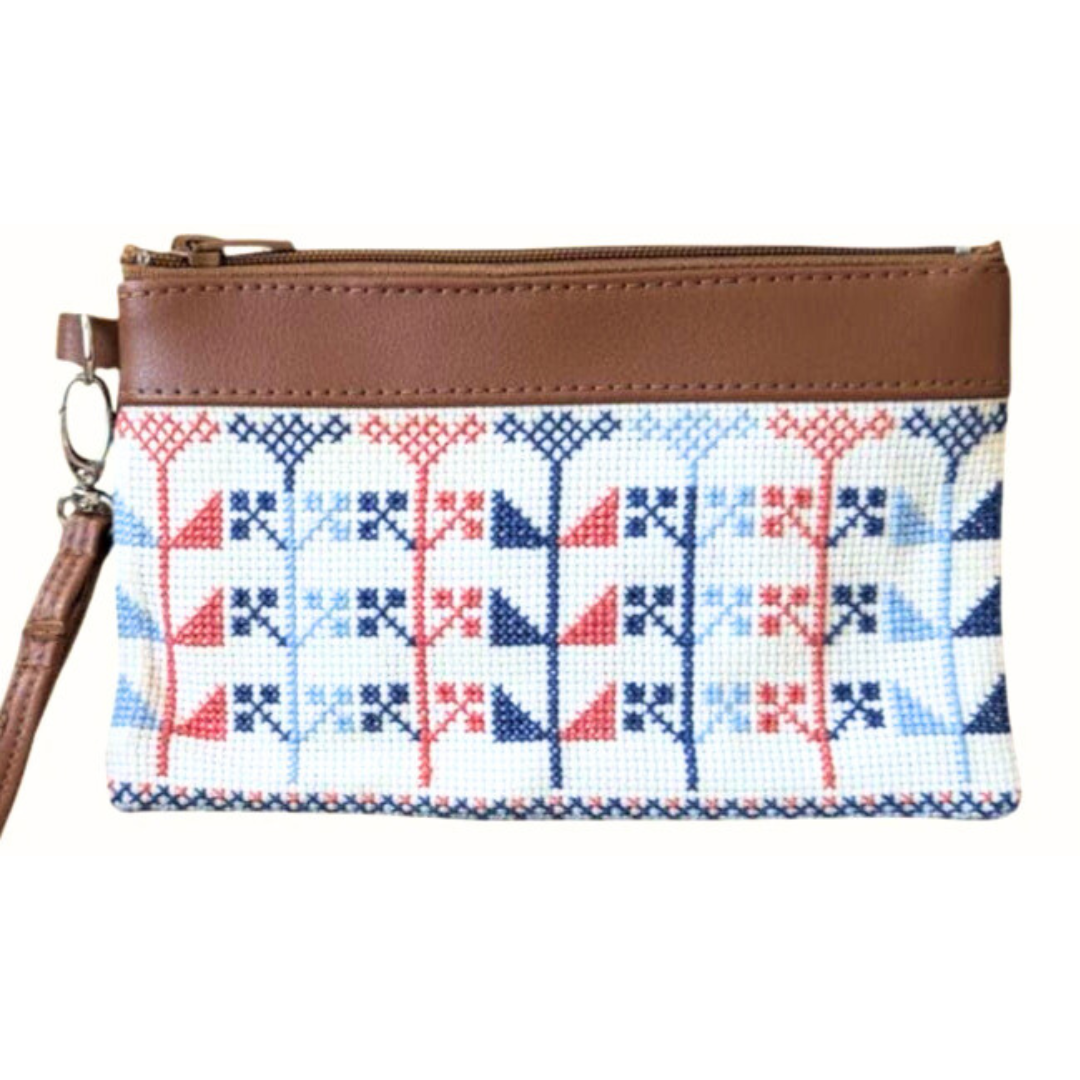 Flowers Clutch - Dark Brown