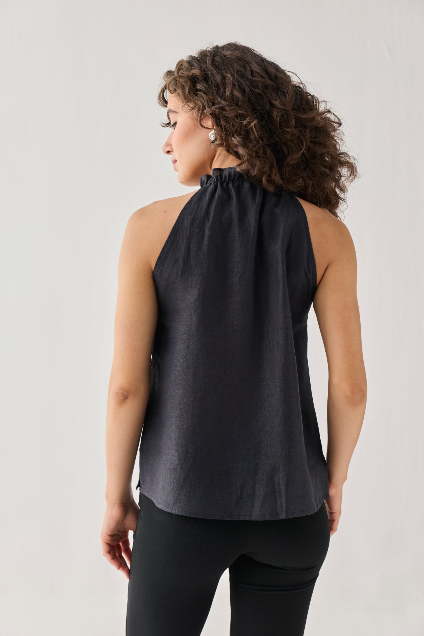 Halter Neck Top in Black