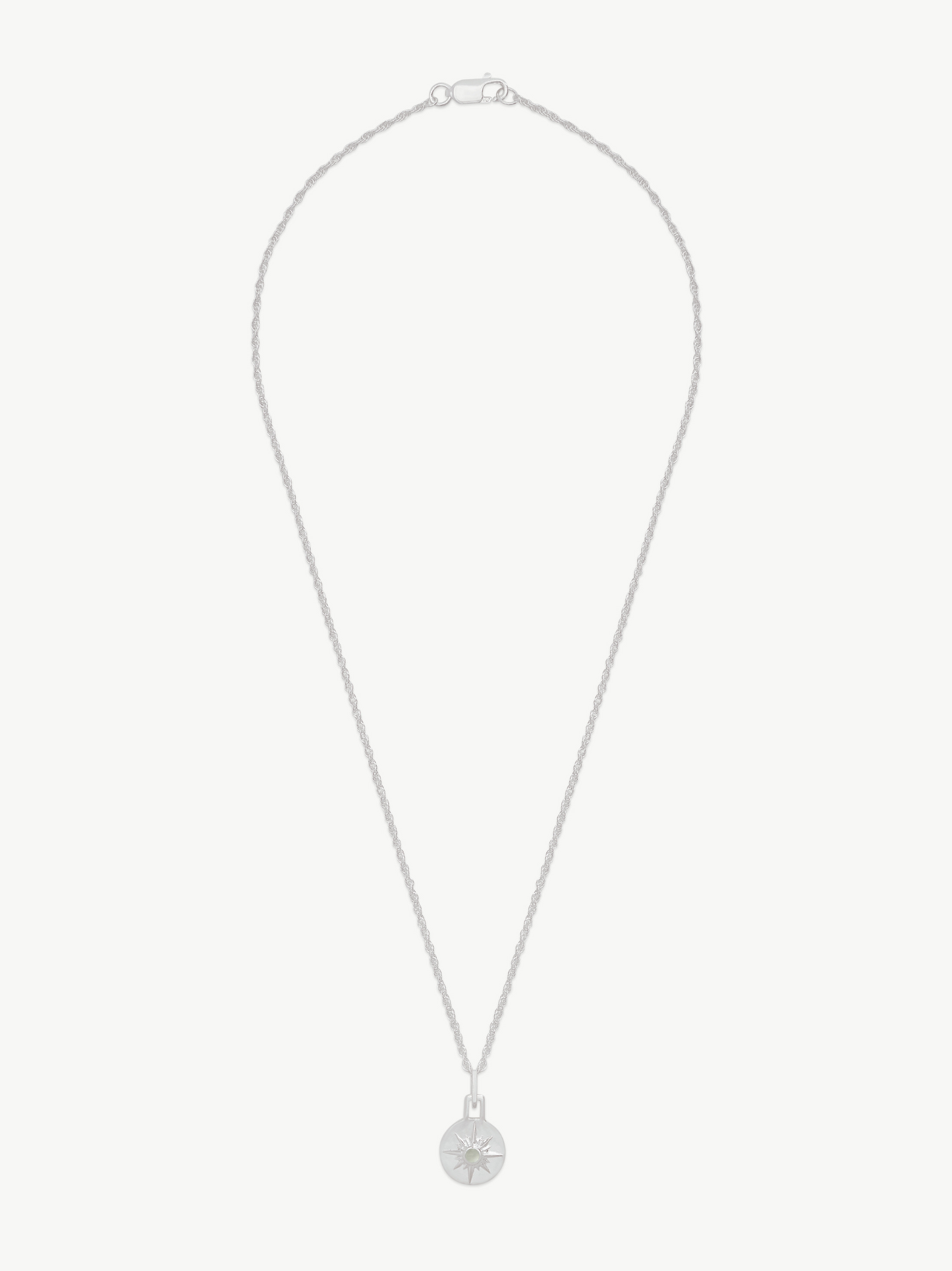 Sterling Silver Mother of Pearl Mini Necklace 16" - Astrid | No More Nobody