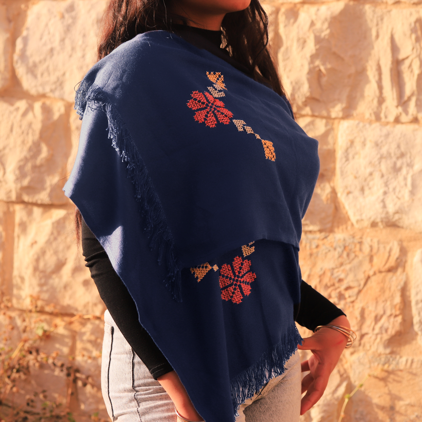 Tatreez Scarf - Blue