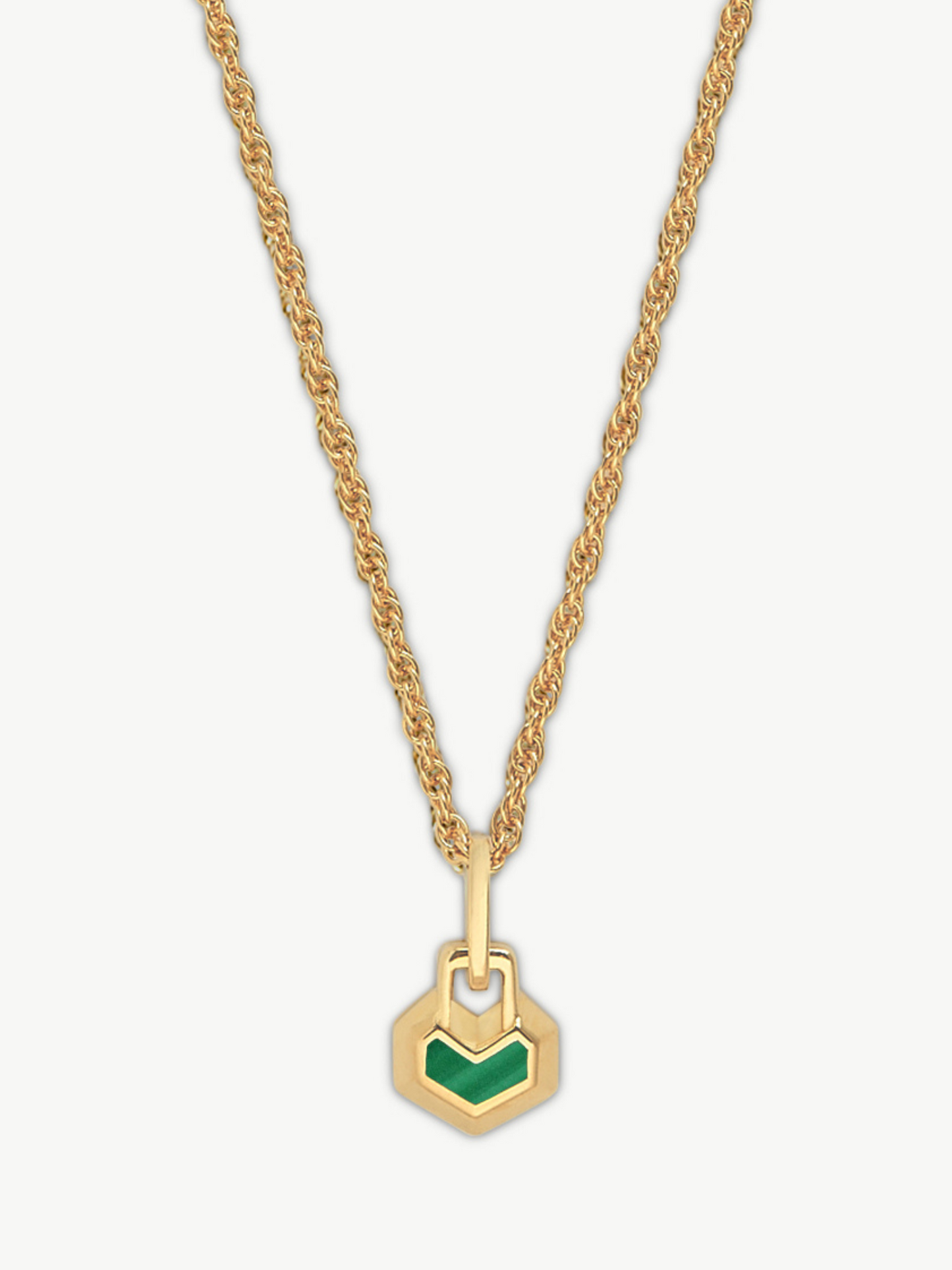 DARYL MINI NECKLACE 18k Gold Plated - Malachite