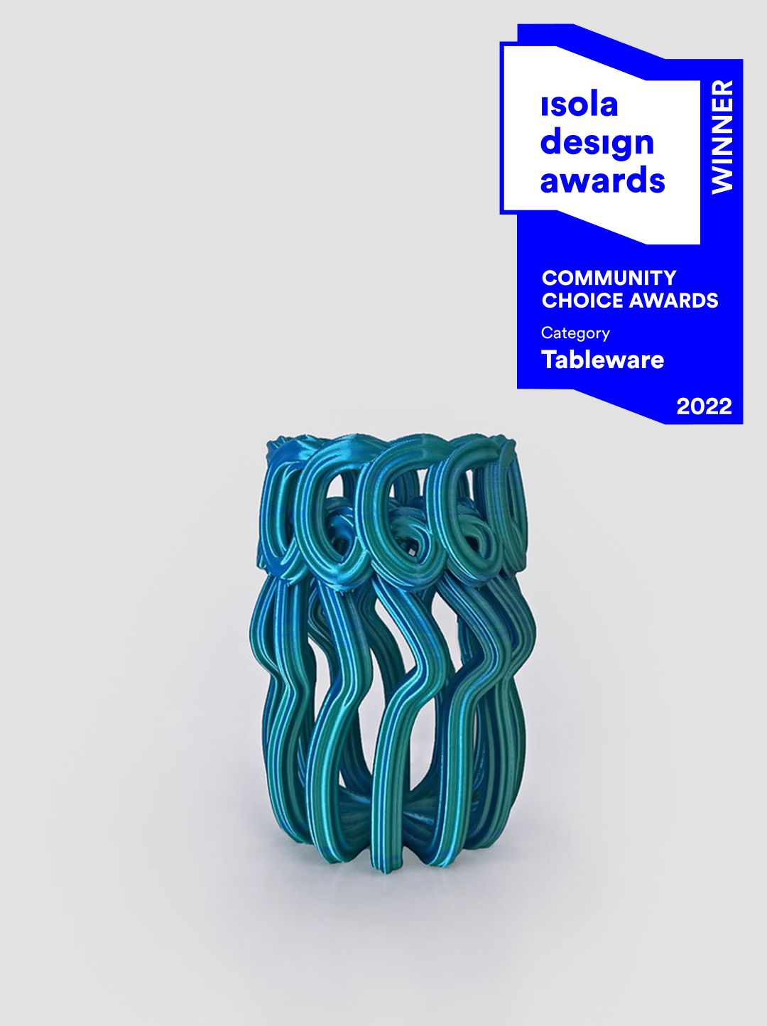 Frosting Vase Blue