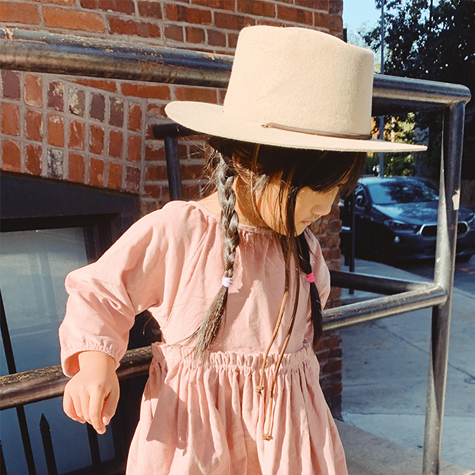 Kid's - Mini Zoila Boater Wool Hat