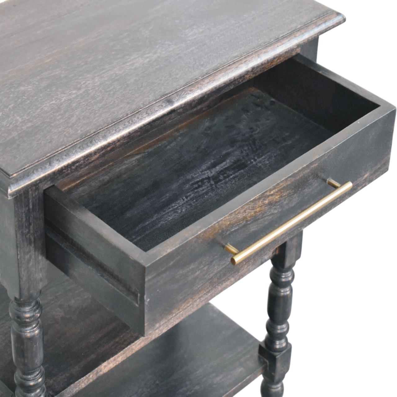 Solid Wood Heritage Turned-Leg Side Table