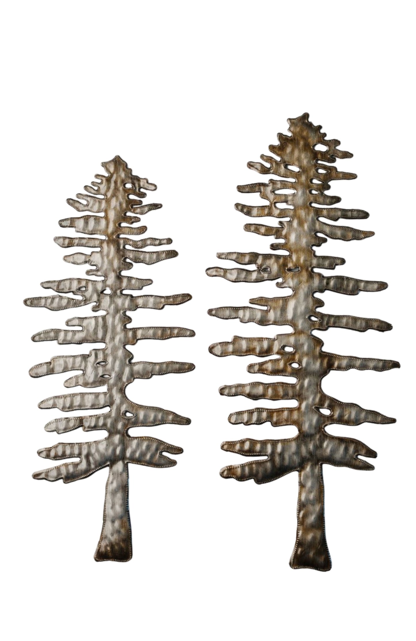 S/2 Pine Trees Metal Art