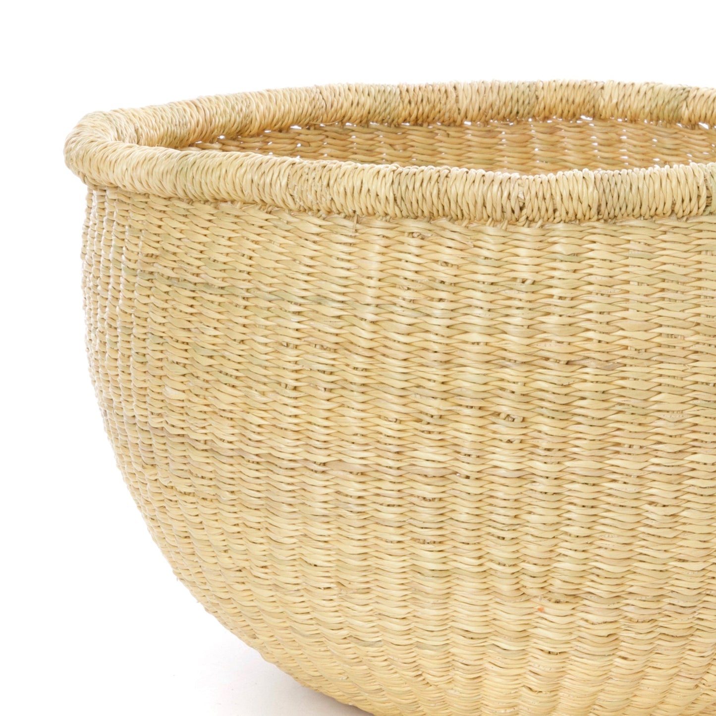 All Natural Round Bolga Storage Basket
