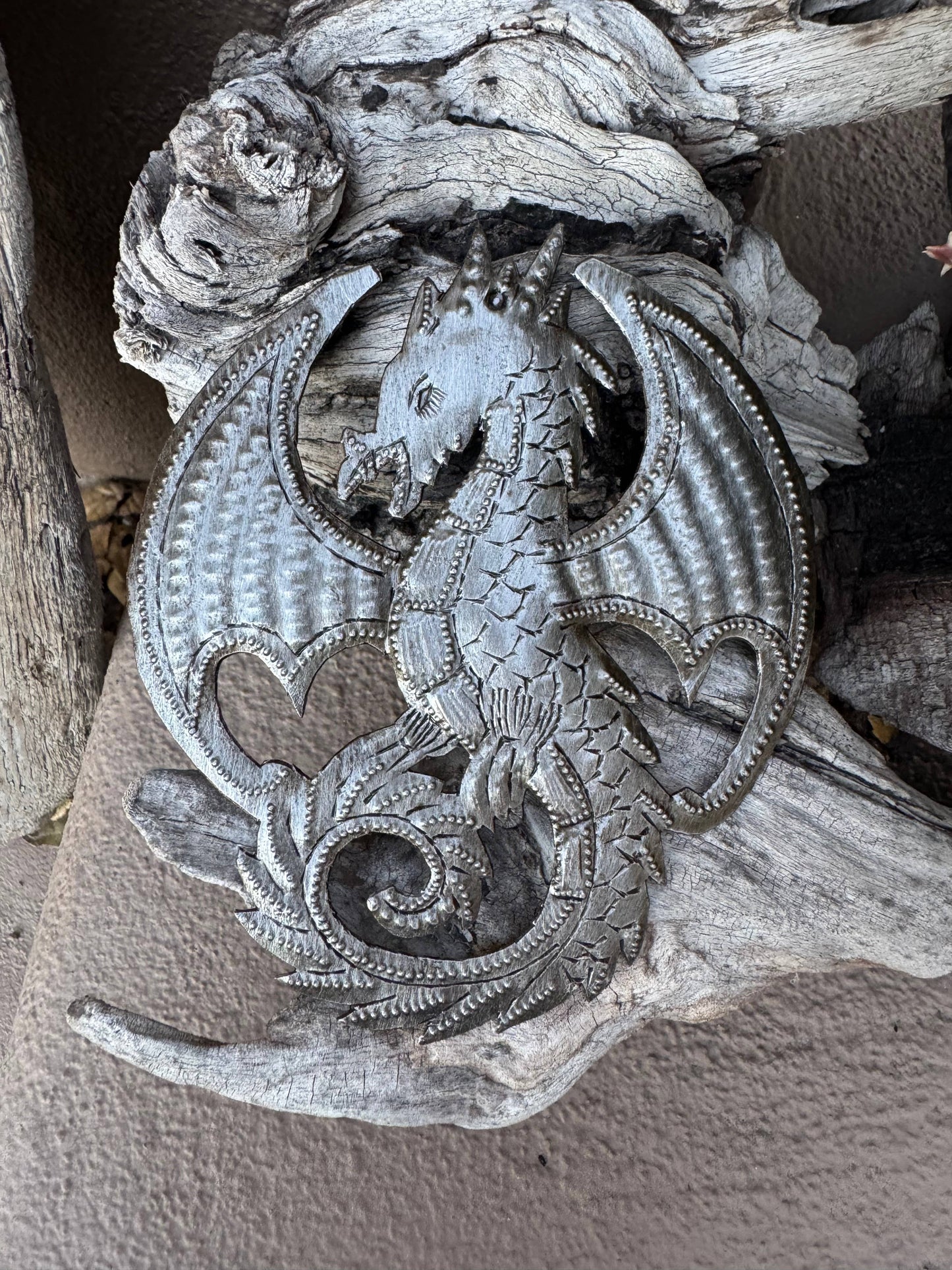 Handmade Haitian Metal Dragon Fair Trade Ornament