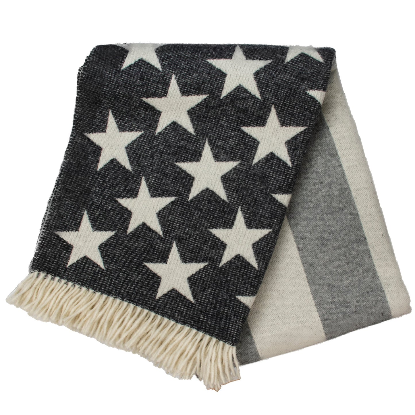 Monochromatic American Flag Merino Wool Throw