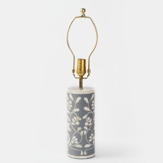 Floral Vines Table Lamp - Grey