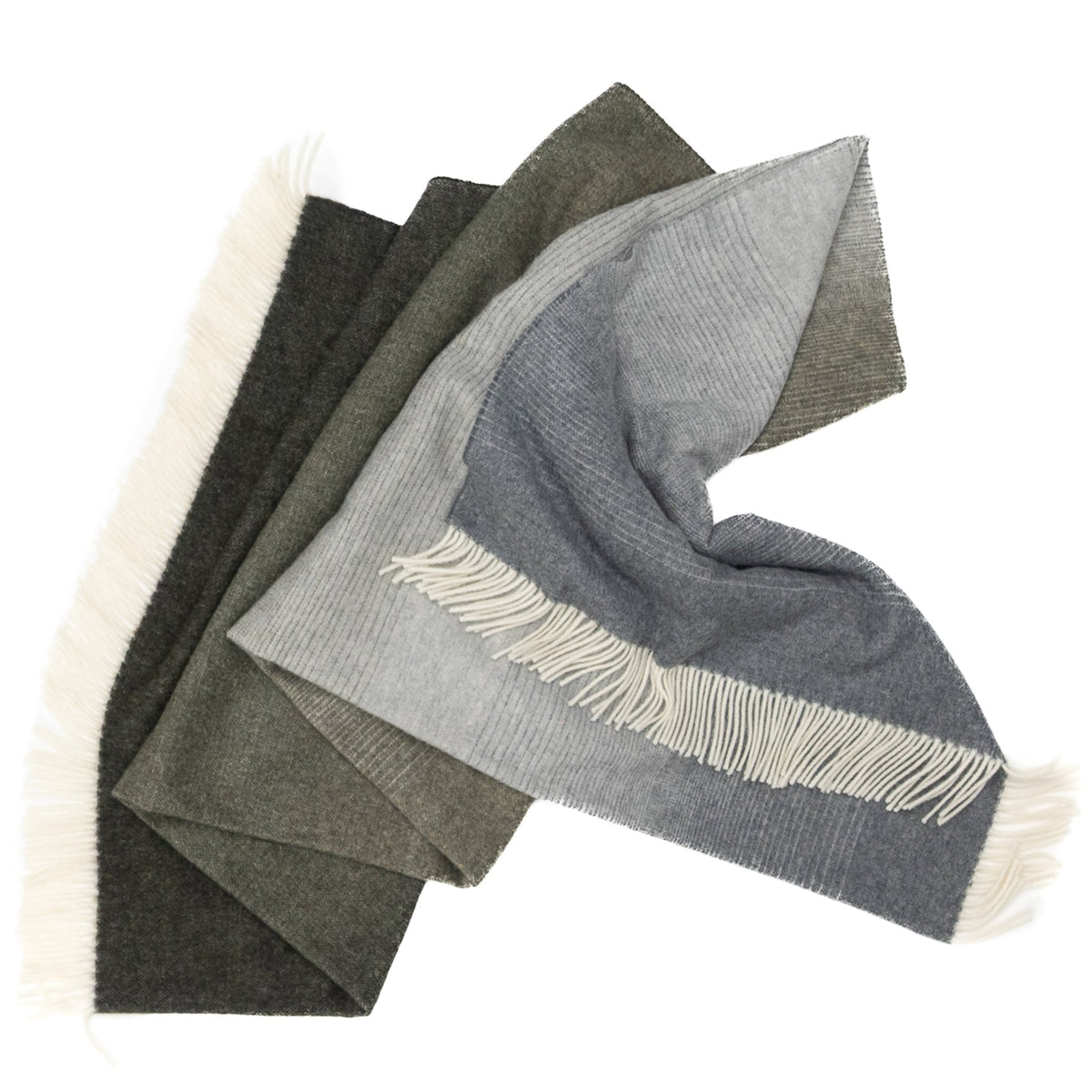 Whisper Ombre Merino Wool Throw – Moss