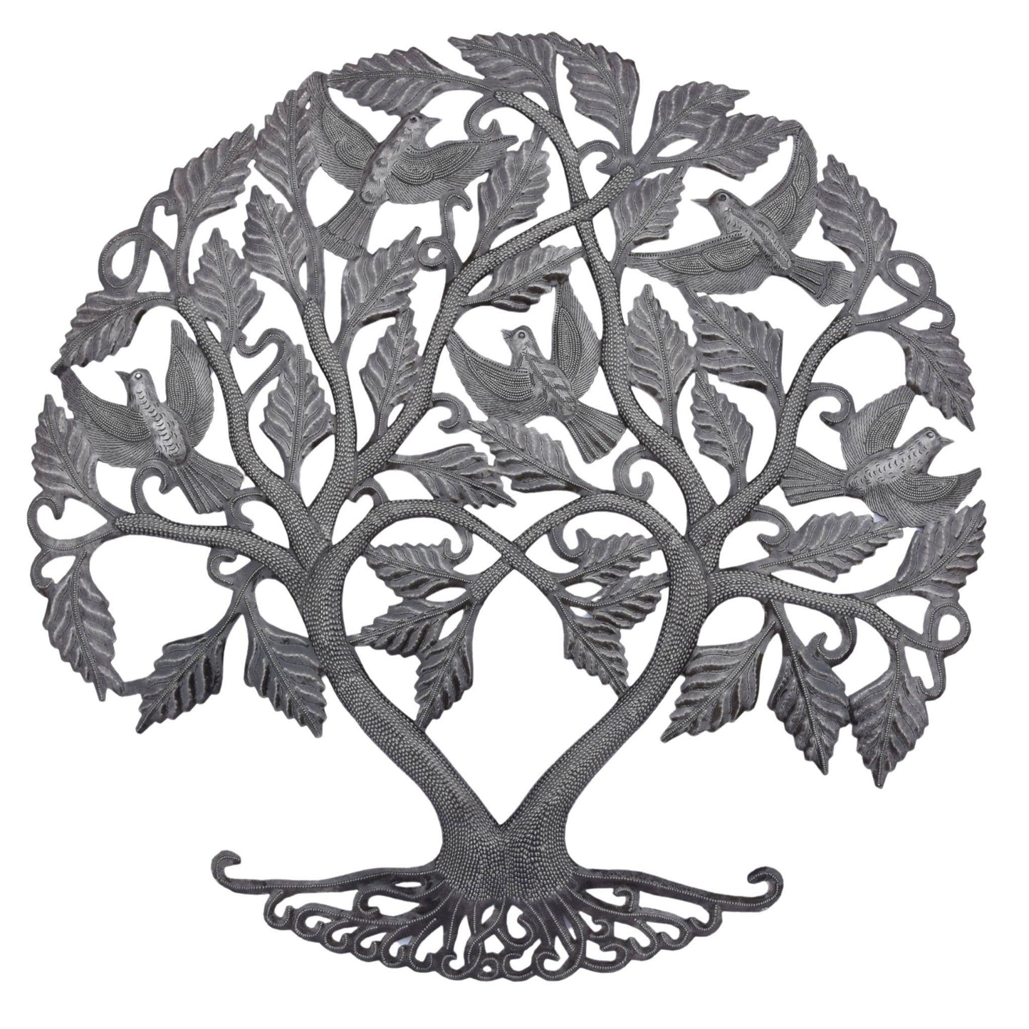 One-of-a-Kind Haitian Metal Tree of Life – Signed By Wiseton
