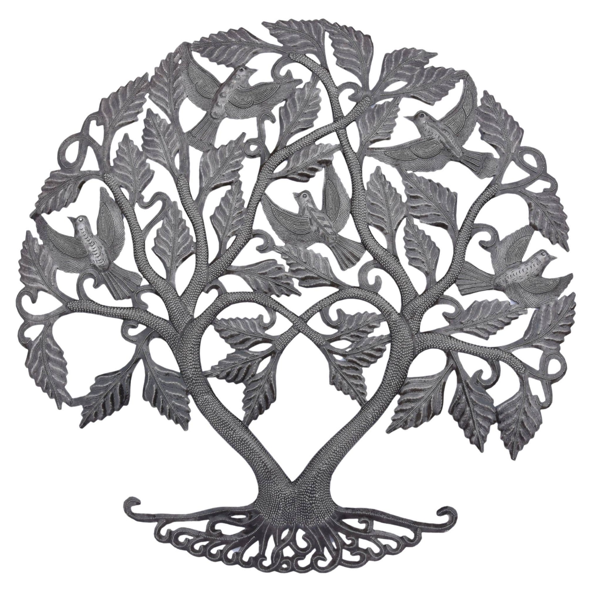 One-of-a-Kind Haitian Metal Tree of Life – Signed By Wiseton
