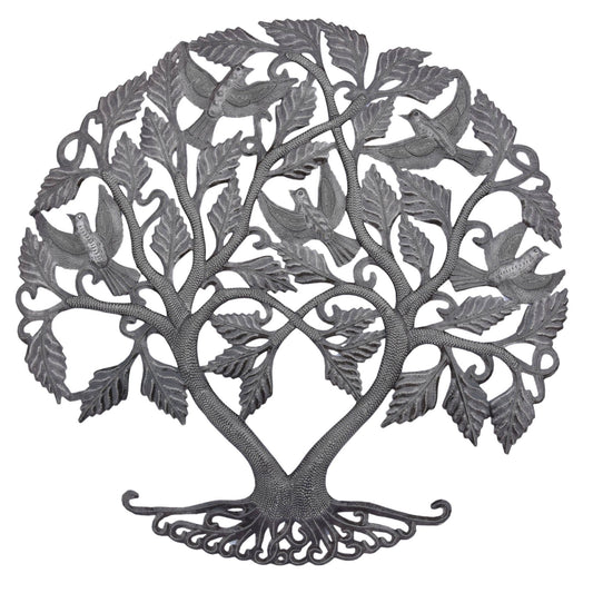 One-of-a-Kind Haitian Metal Tree of Life – Signed By Wiseton