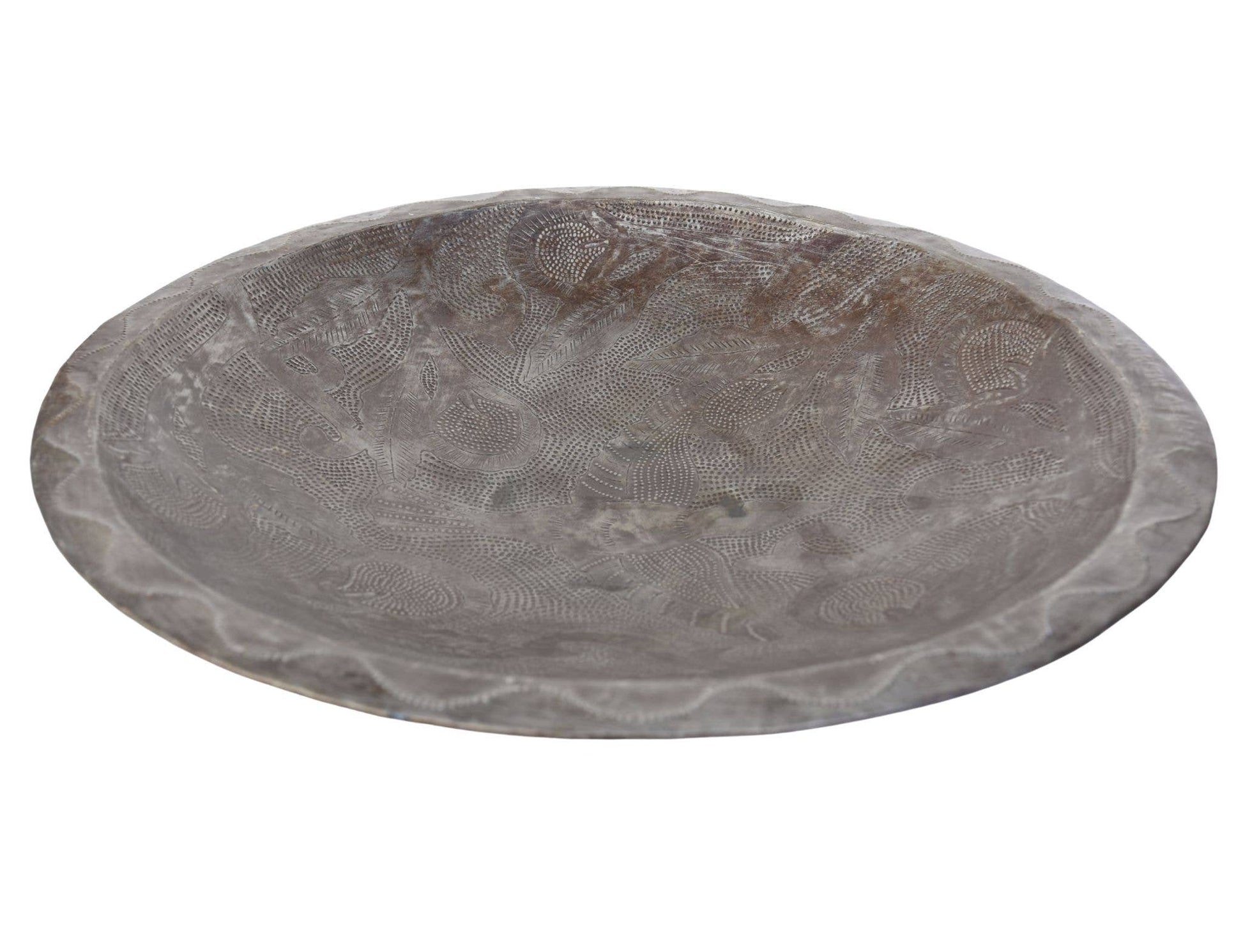 Metal Bowl with Abstract Beading, One of a Kind